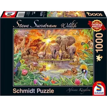 Puzzle Schmidt Spiele Puzzle 1000 dílků Schmidt Spiele - PQ Puzzle 1000 Puzzle STEVE SUNDRAM Zvířata Afriky