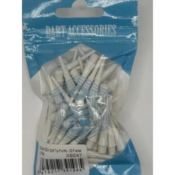 Příslušenství pro šipky Caliburn Darts Soft Tip Point White