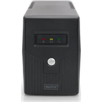 Záložní zdroj DIGITUS Professional Line-interaktivní UPS, 600VA / 360W 12V / 7Ah x1, 2x CEE 7/7, AVR, RJ-11, LED displej