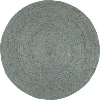Bytový textil vidaXL Ručně vyrobený koberec juta kulatý 180 cm olivově zelený