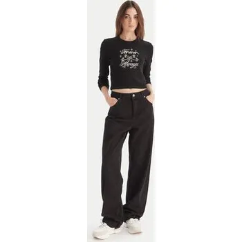 Dámská halenka HUGO Halenka Duspark 50550132 Černá Slim Fit XXL