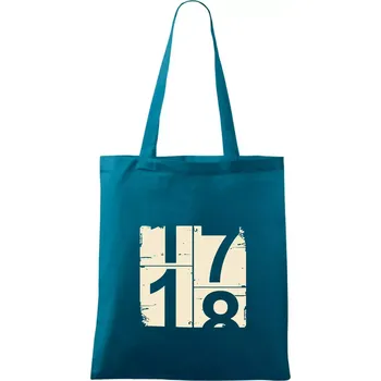 Tachometr 18 - Taška bavlněná - 42 x 38 cm ( Petrolejová )