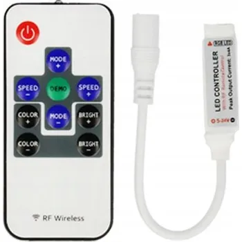 LED osvětlení LED RGB ovladač RF MINI 12V s dálkový ovladač, 10 tlačítek