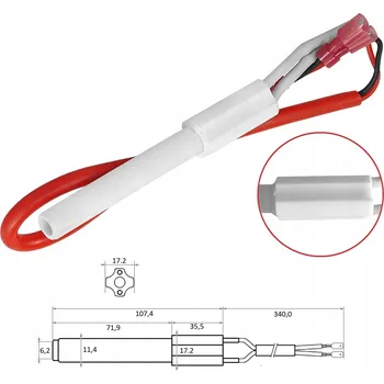 Zapalovač Keramické topné těleso / zapalovač pro pelety a biomasu 250W