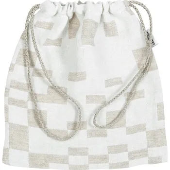 Úložný box Lapuan Kankurit Lněný pytlík Koodi 20x25, len-bílý