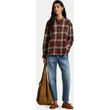 Polo Ralph Lauren Košile 211978159003 Červená Relaxed Fit XL