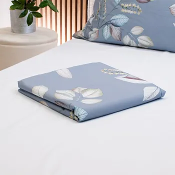 Prostěradlo na postel 250x250 bavlněný satén listy v mlze