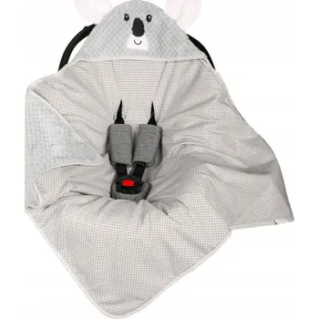 Dětská deka UVIE Deka do autosedačky Animals 80x80 cm Šedá