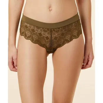 Dámské spodní prádlo ETAM KHAKI KRAJKOVÉ KALHOTKY TYPU ŠORTKY (34)