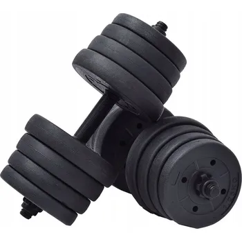 Bitumenové činky s pevnou hmotností Costway 1x 30 kg