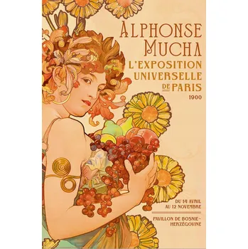 Obraz Plakát Alphonse Mucha F Champenois bez rámu 61 x 91,5 cm