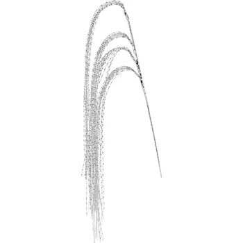 Vánoční dekorace Stéblo s pramínkama 120 cm, stříbrná barva