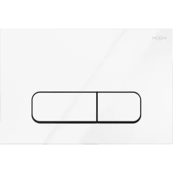 Splachovací tlačítko Mexen Fenix 02 tlačítko splachování, lesklá bílá - 600200 Splachovací tlačítka