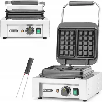 Vaflovač PROFESIONÁLNÍ VAFKOVAČ S VELKÝMI MŘÍŽKAMI NA 2 BRUSELSKÉ VAFLE 2200W HENDI