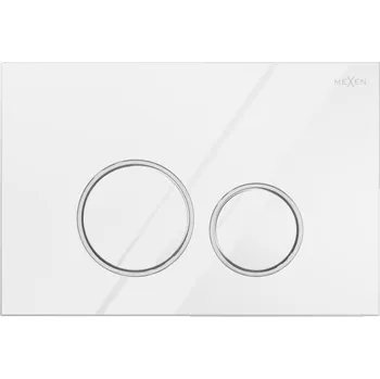 Splachovací tlačítko Mexen Fenix 05 splachovací tlačítko, lesklá bílá - 600500 Splachovací tlačítka