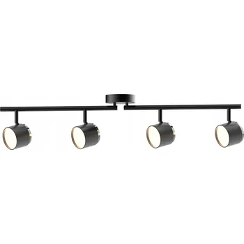 Nástěnné svítidlo SVÍTIDLO KUBIK 4x LED SPOT LIŠTA DO ŠATNÍ SKŘÍNĚ černé