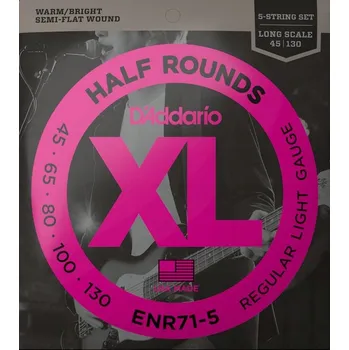 Struna pro hudební nástroj Struny pro baskytaru D'Addario ENR71-5