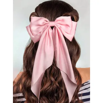 Romantická růžová dámská mašle do vlasů, VELIKOST UNI