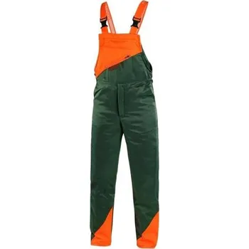 Pánské kalhoty Canis | Zahradníky LESNÍK, proti pořezu, pánské, 182 cm - Zelená/Oranžová / 60 / 2XL / zelená