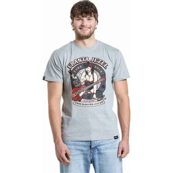 Pánské oblečení Meatfly pánské tričko Franta Jetel Gray | Šedá | Velikost S