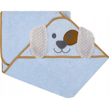 UVIE Plážová osuška s kapucí Pes 120x100 cm modrá