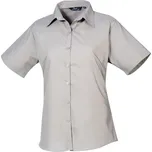 PREMIER PR 302 / Dámská popelínová košile s krátkým rukávem - silver XS