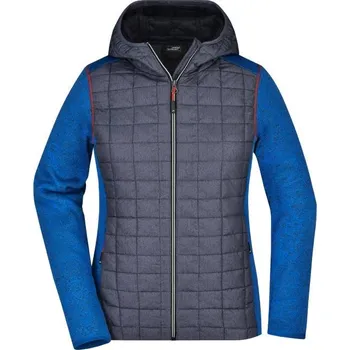 Dámská vesta DAIBER JN 771 / Dámská pletená hybridní bunda - royal melange/anthracite melange S