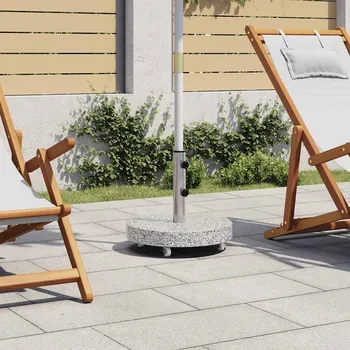 Stojan na slunečník zahrada-XL Stojan na slunečník žulový 30 kg kulatý šedý 48562