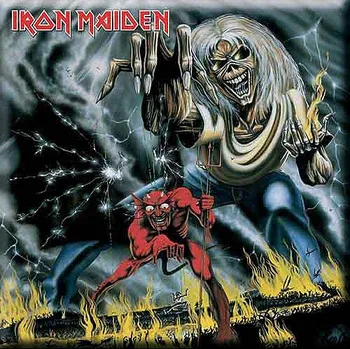 Dekorativní magnet Iron Maiden magnet na lednici 75mm x 75mm, Numbers of the Beast