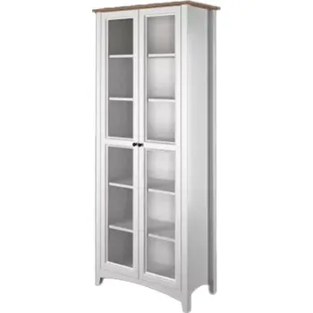 Knihovna Interier-Stejskal | Vitrína Castello Soft masiv borovice S09A - Castello dekory Bílá lak