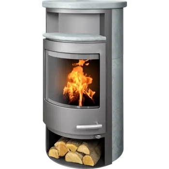 Krbová kamna ABX APOLLO mastek včetně horní desky, šedý plech (mastek)