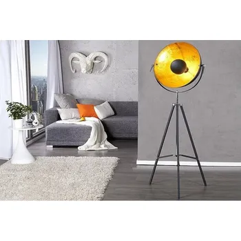 Stojací lampa Osvetleni-Stejskal | Stojací lampa Big Studio černé zlato 160cm