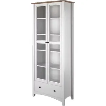 Knihovna Interier-Stejskal | Vitrína Castello Soft masiv borovice S07A - Castello dekory Olše tmavá