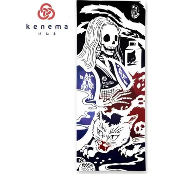 Šátek Japonský šátek Tenugui Skeleton II, 90 cm x 33 cm