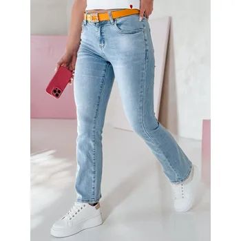 Dámské džíny straight leg s páskem TENDJEN Dstreet UY2497 Barva: Modrá - světle, Velikost: 28