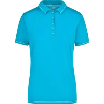 Dámská košile DAIBER JN 568 / Dámská žerzejová elastická polokošile - aqua/white S