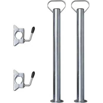 Přívěsný vozík pro psa zahrada-XL 2 opěrné nohy a 2 svorky pro 48mm opěrné kolečko 210311