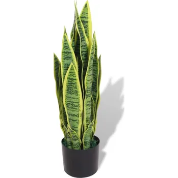 umělá květina zahrada-XL Umělá rostlina sansevieria s květináčem 65 cm zelená 244428