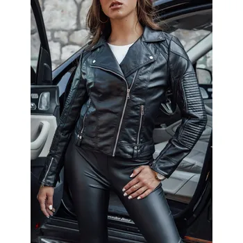Dámská kožená bunda ramoneska TELIS Dstreet TY4556 Barva: Černá, Velikost: XL