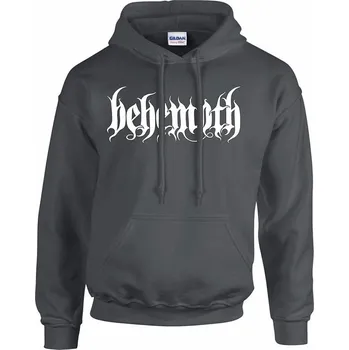 Pánská móda Behemoth mikina, White Logo Grey, pánská S