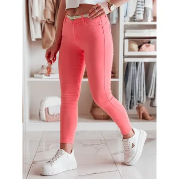 Dámské kalhoty Dámské kalhoty s páskem VIVASKIN Dstreet UY2428 Barva: Růžová, Velikost: XS
