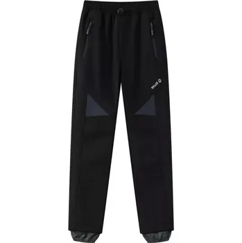 softshellové kalhoty, zateplené - Wolf B2496, černá / šedé zipy 5B