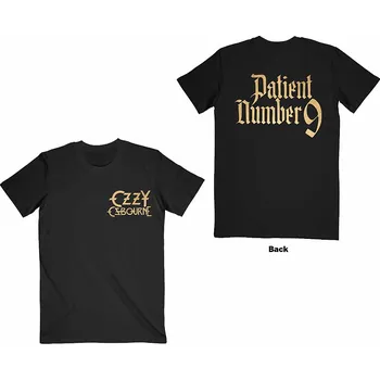 Pánské tričko Ozzy Osbourne tričko, Patient No. 9 Gold Logo BP Black, pánské XL