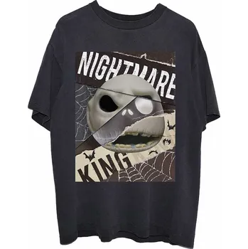 Pánská móda The Nightmare Before Christmas tričko, Nightmare Skull Black, pánské L