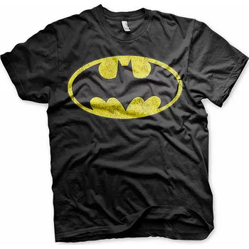 Pánské tričko Batman tričko, Distressed Logo Black, pánské M