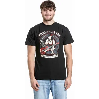 Pánské oblečení Meatfly pánské tričko Franta Jetel Black | Černá | Velikost M