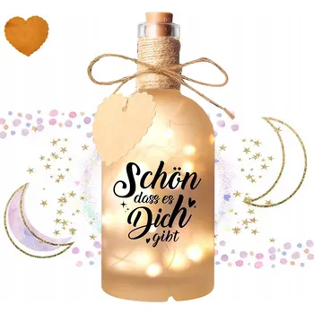 Dekorativní láhev s korkem a LED diodami 22x9 cm