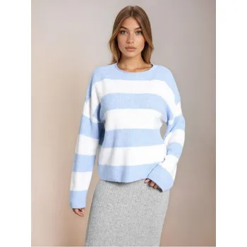 Dámský svetr Sinsay - Pruhovaný svetr - modrá - 914HK-05P - 914HK-05P-XL