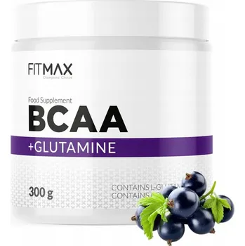 Aminokyselina BCAA + Glutamin v prášku FitMax 300 g černý rybíz