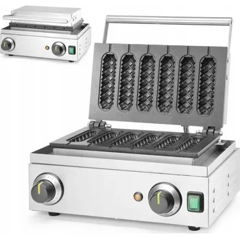 Vaflovač VAFKOVAČ NA CORN DOG, PROFESIONÁLNÍ, NA 6 VAFLÍ NA ŠPEJLI HENDI